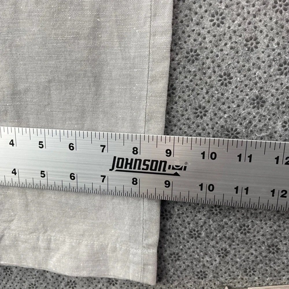 Banana Republic Aiden Chino Pants Mens 36x32 Gray Linen Cotton Slim Straight